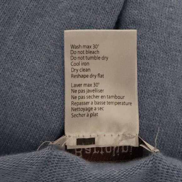 Bartolini Womens Blue Sz XL Wool/Cashmere Italian 'Ciao' Pullover Knit Sweater - Picture 11 of 11